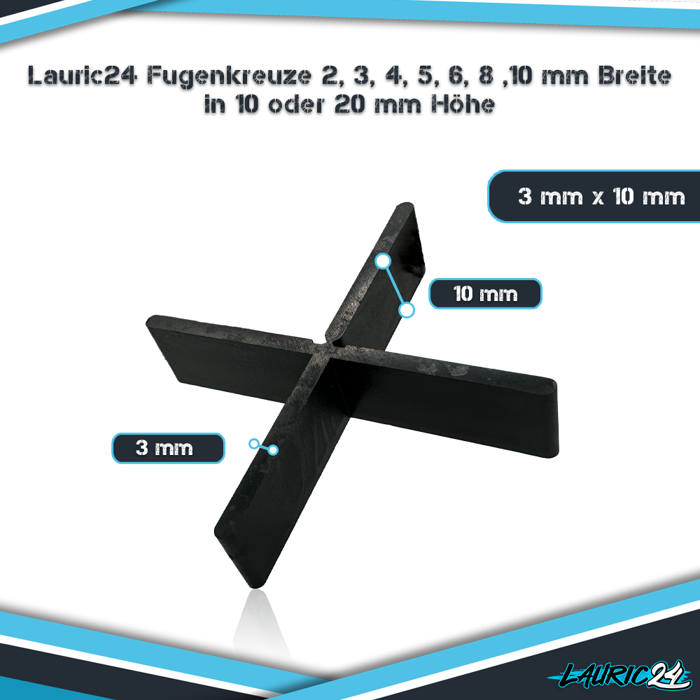 Fugenkreuze 3 mm x 10 mm - 1000 Stück