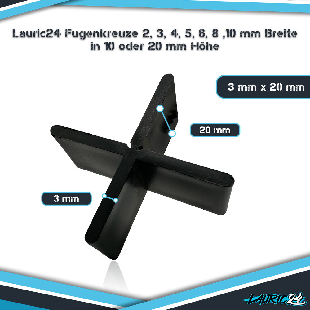 Fugenkreuze 3 mm x 20 mm - 1000 Stück