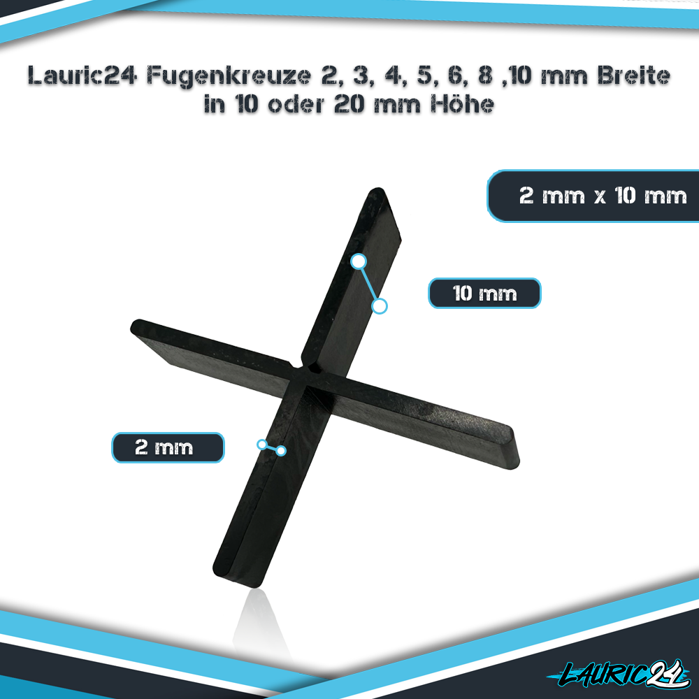 Fugenkreuze 2 mm x 10 mm - 1000 Stück